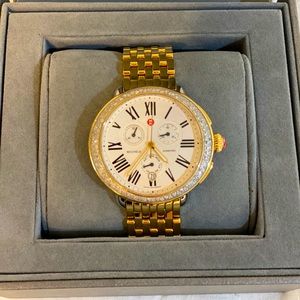 Michele 18K Gold Diamond Watch